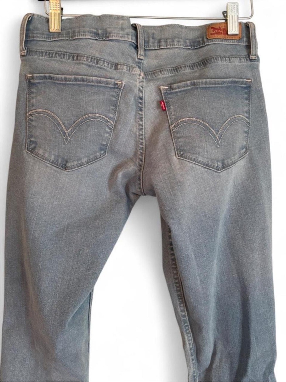 Levi's low rise Faded Gray Denim Jeans with Signature Back Pockets